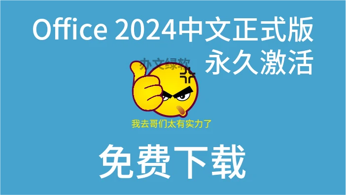 【Office 2024中文正式版】永久激活，办公利器全面升级！-办文绿软