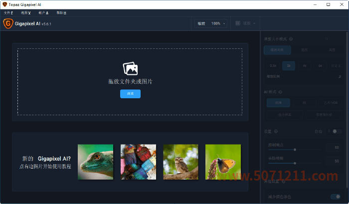 【图像无损放大软件】Gigapixel AI 5.6.1汉化版-办文绿软