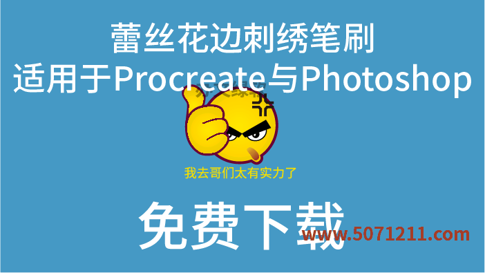 蕾丝花边刺绣笔刷：适用于Procreate与Photoshop-办文绿软