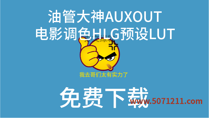 预设 油管大神AUXOUT的电影调色HLG预设LUT：一键打造专业级电影质感-办文绿软